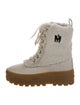 Mackage Leather Graphic Print Combat Boots
