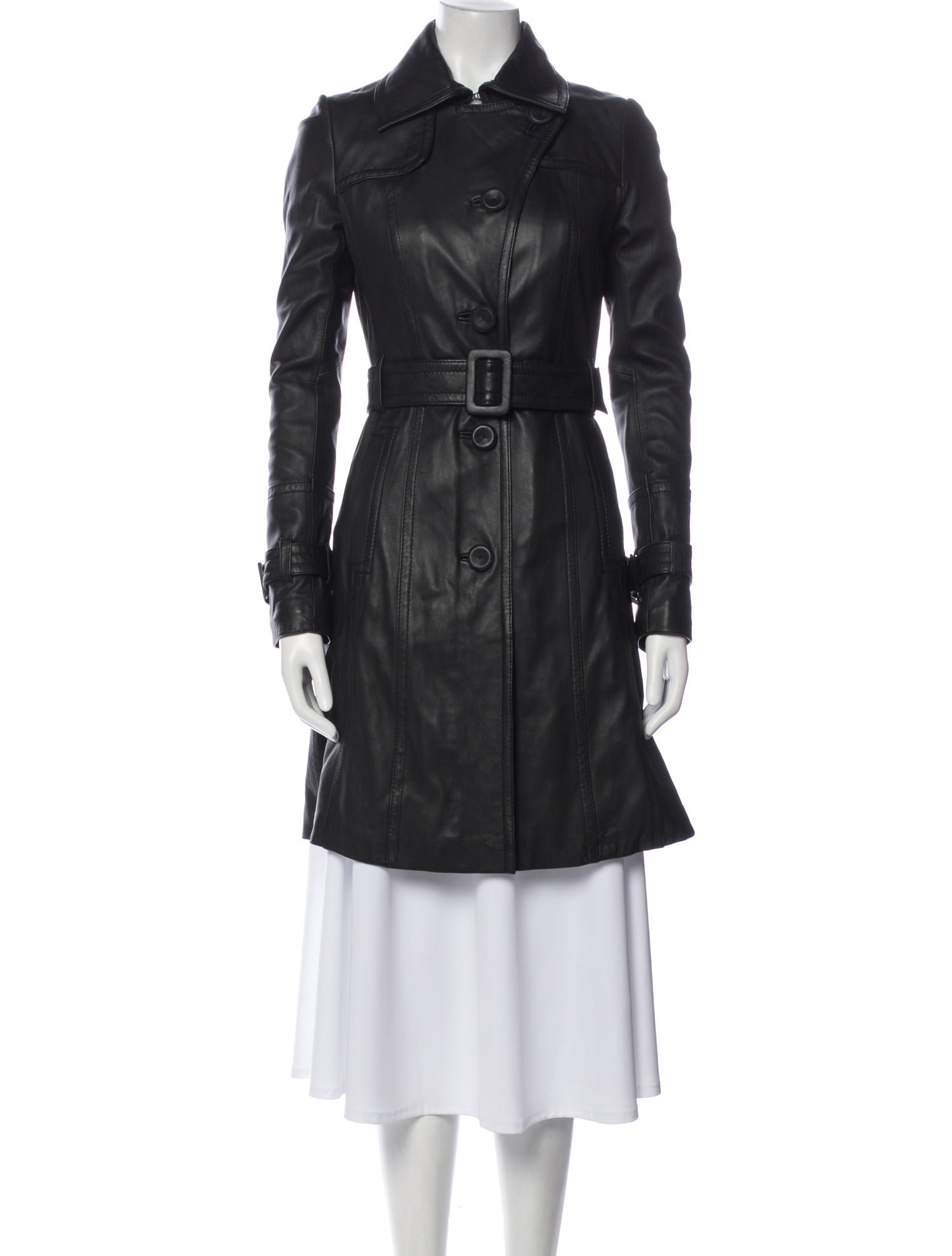 Mackage Lamb Leather Trench Coat
