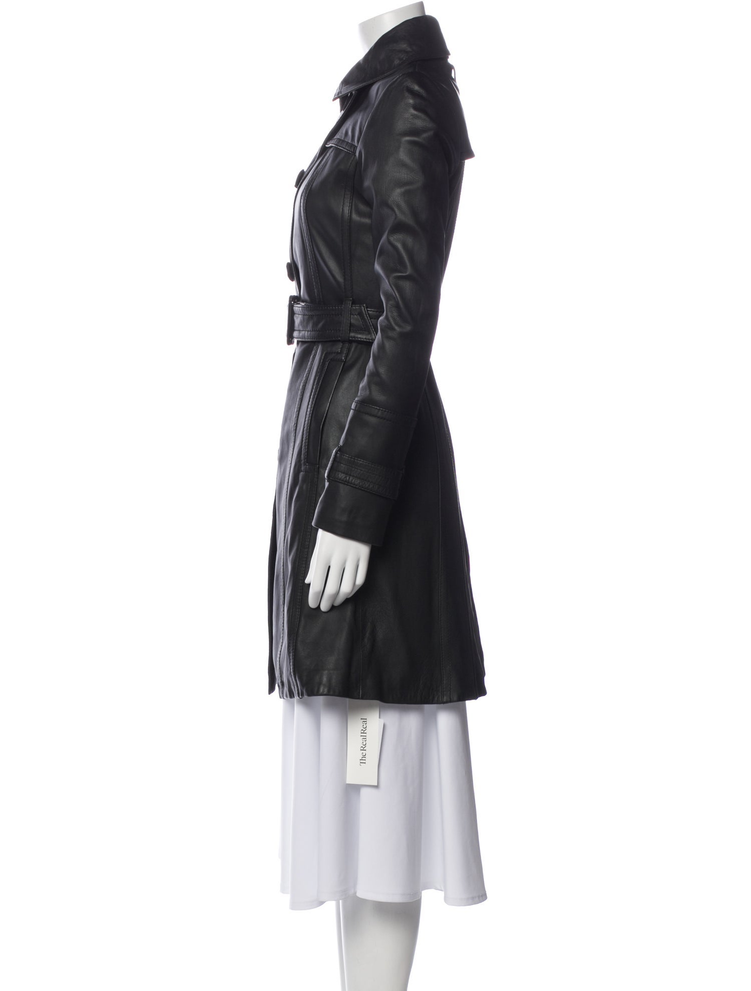 Mackage Lamb Leather Trench Coat