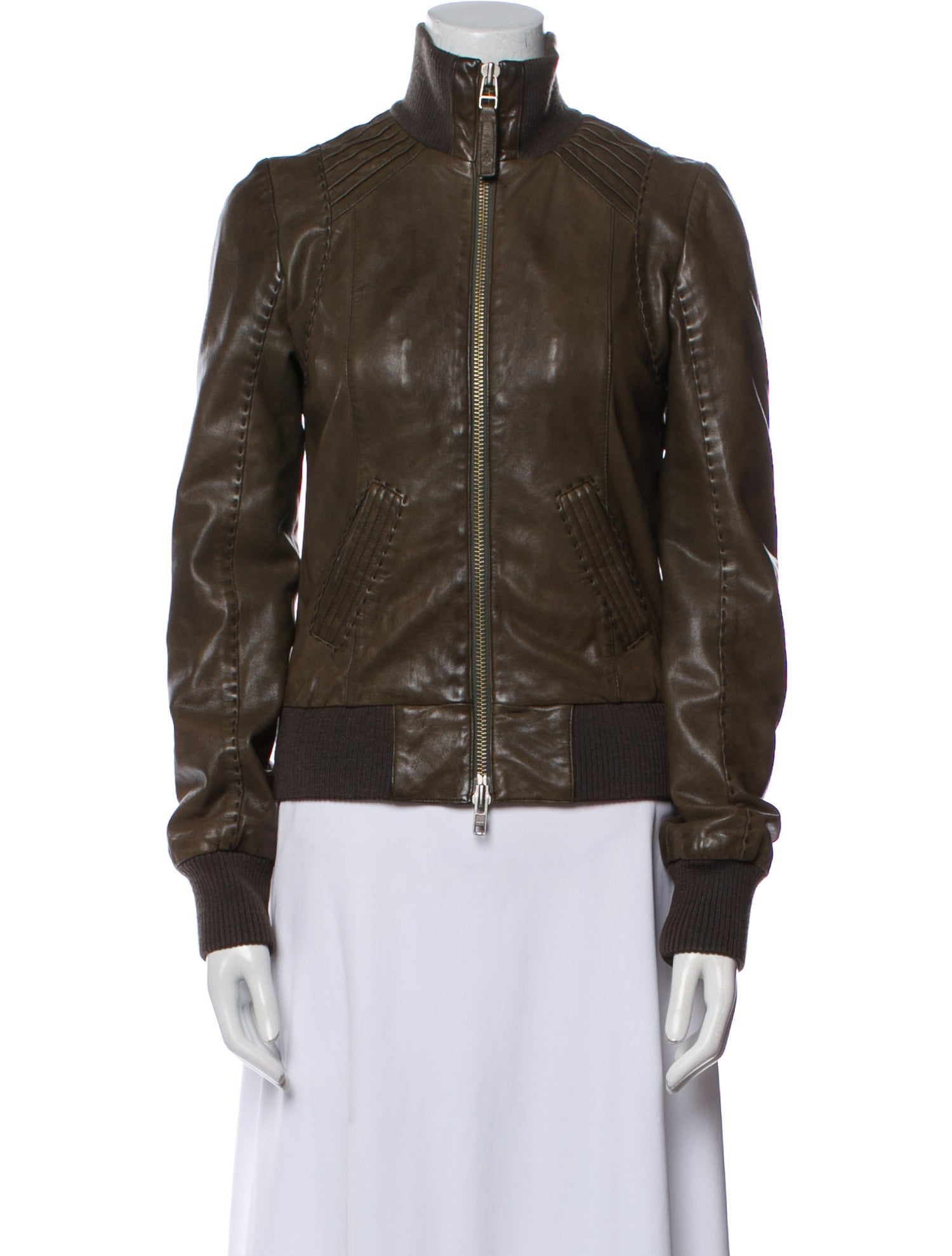 Mackage Leather Bomber Jacket
