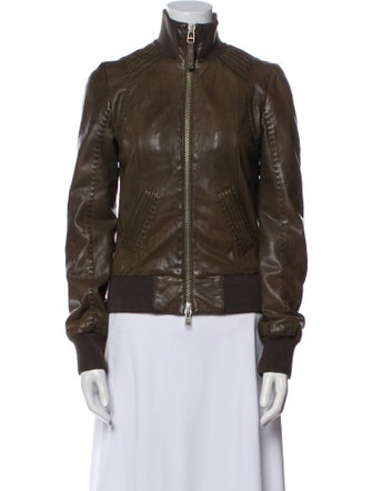 Mackage Leather Bomber Jacket