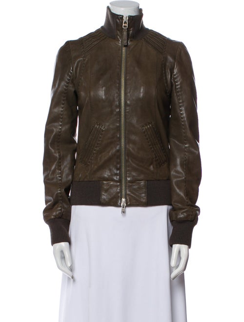 Mackage Leather Bomber Jacket