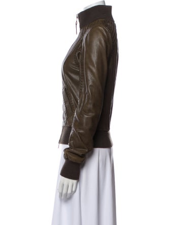 Mackage Leather Bomber Jacket