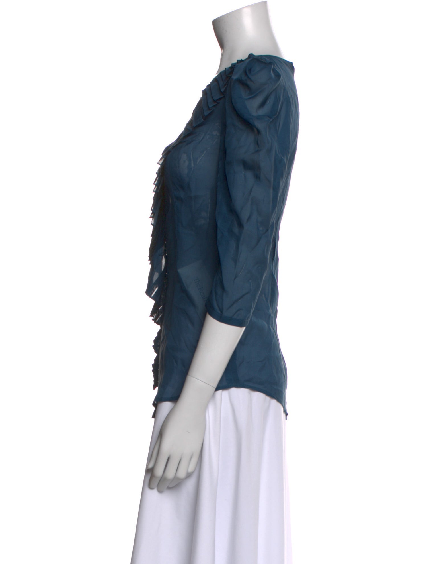 Mackage Silk Bateau Neckline Blouse