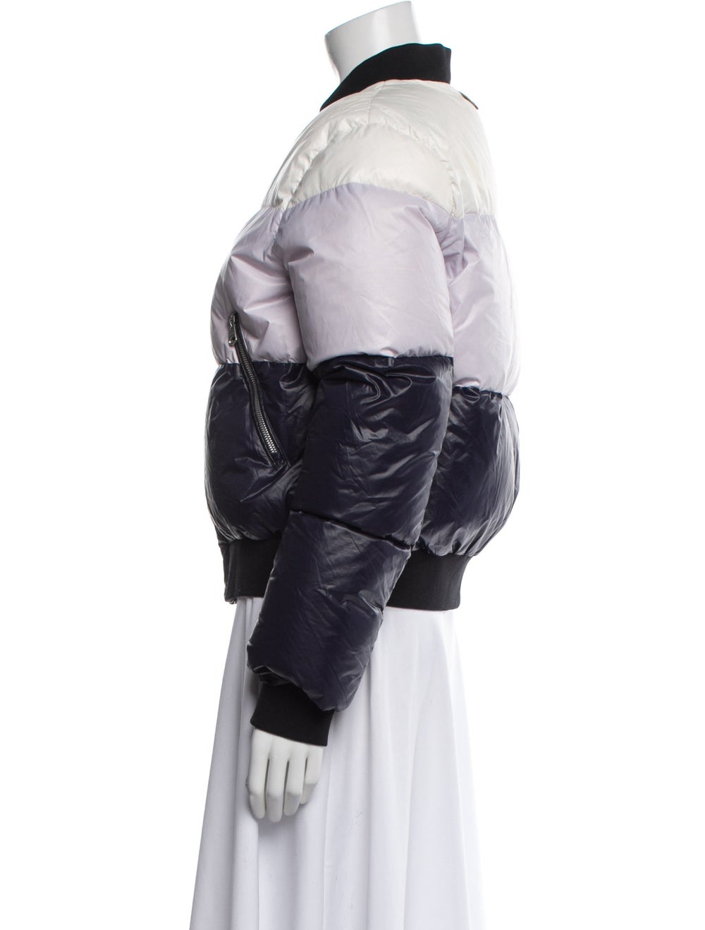 Mackage Down Jacket Blue Colorblock Pattern Stand… - image 2