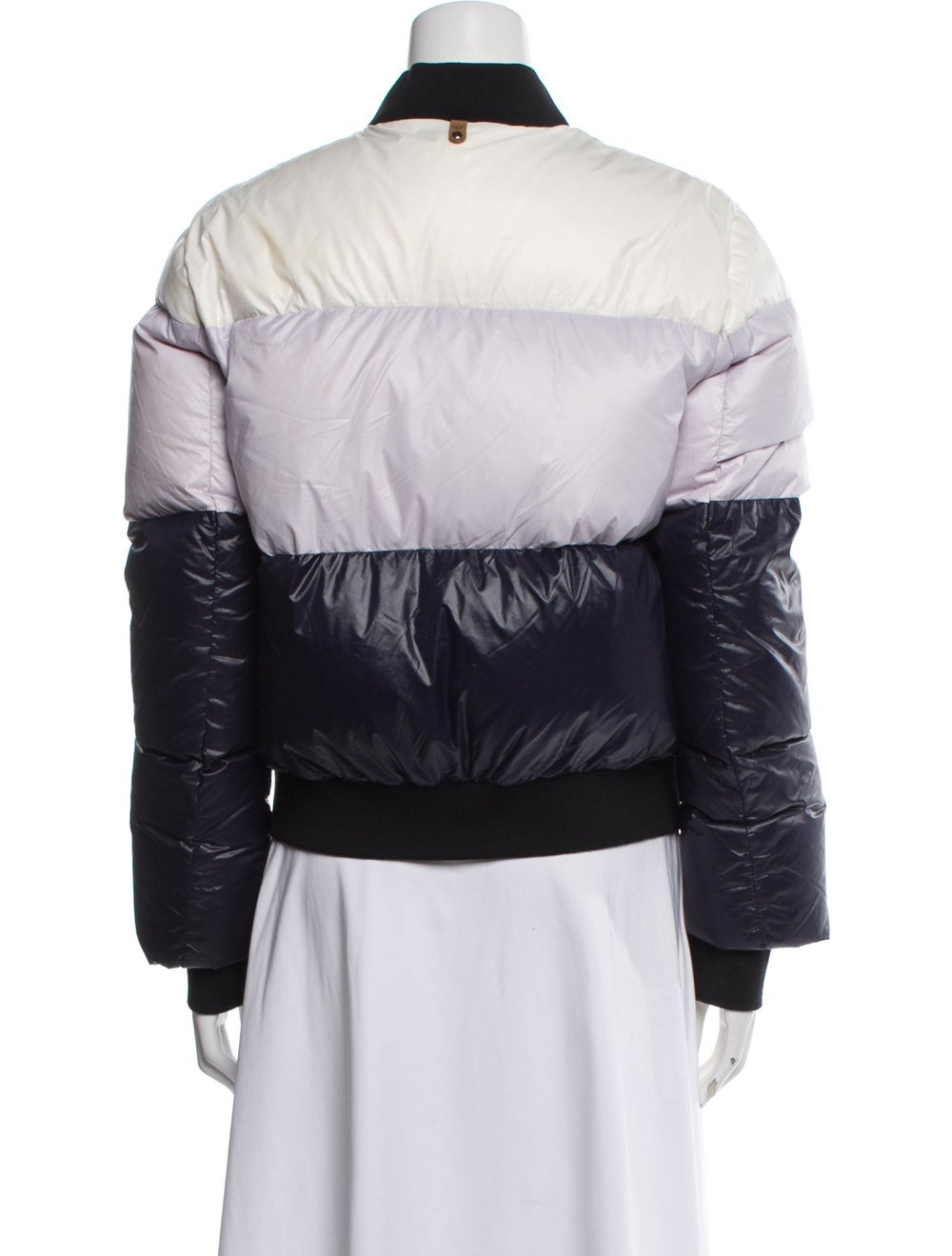 Mackage Down Jacket Blue Colorblock Pattern Stand… - image 3