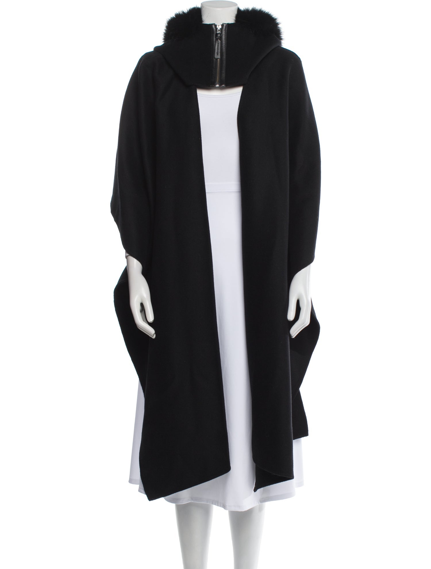 Mackage Cape Wool Fur Jacket