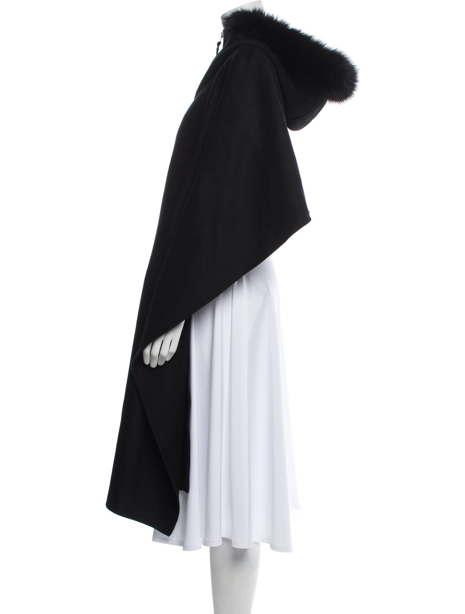 Mackage Cape Wool Fur Jacket