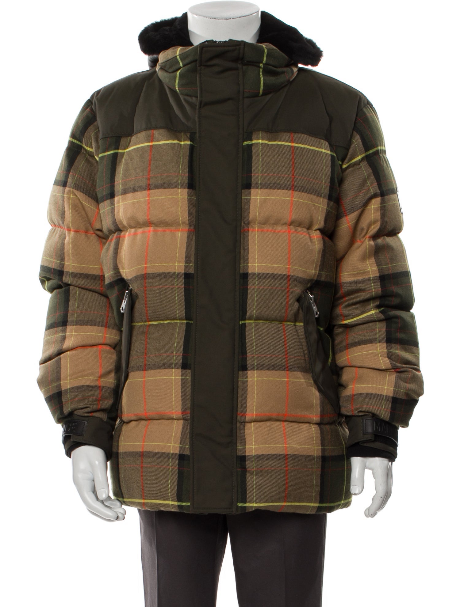 Mackage Plaid Print Puffer Coat