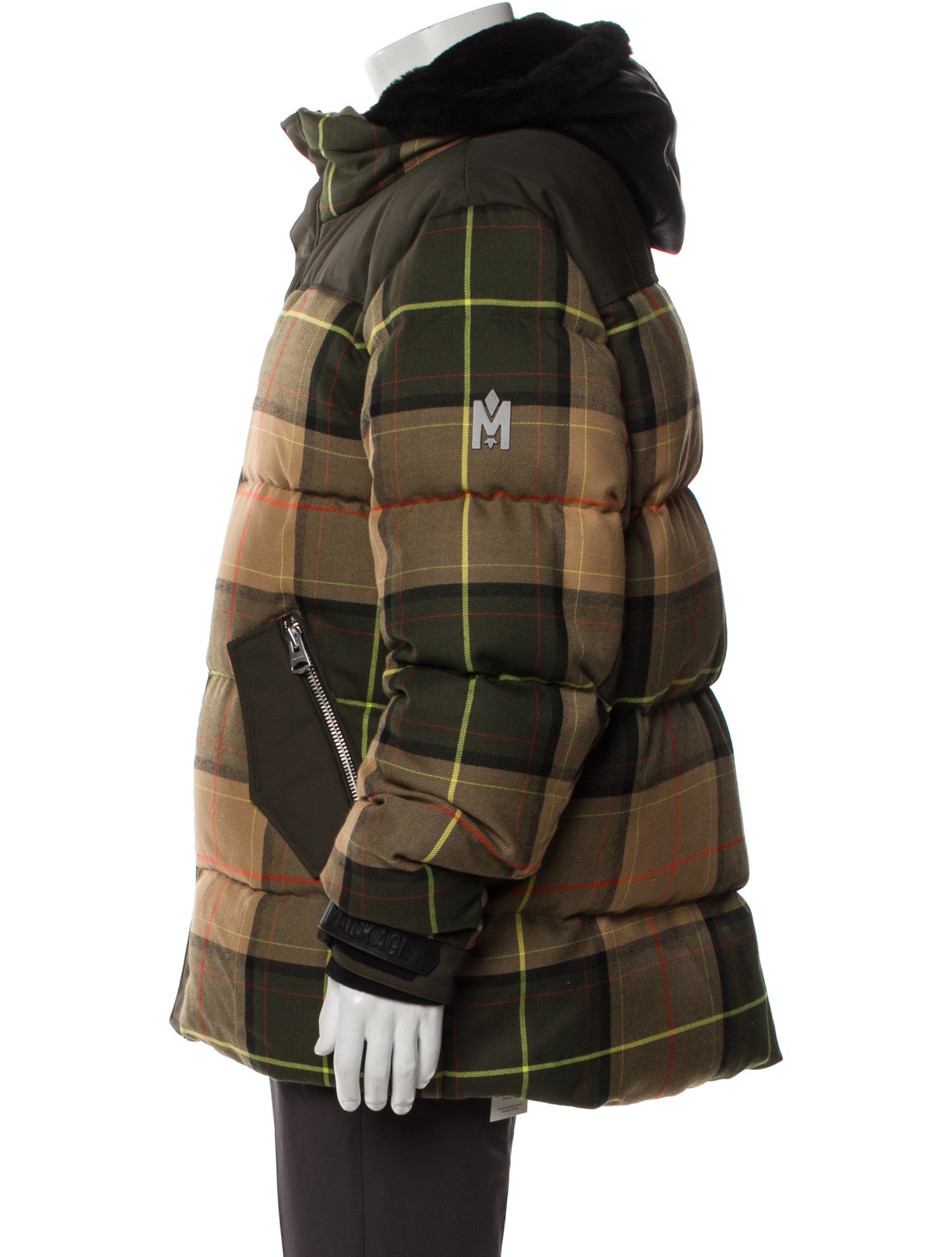 Mackage Plaid Print Puffer Coat