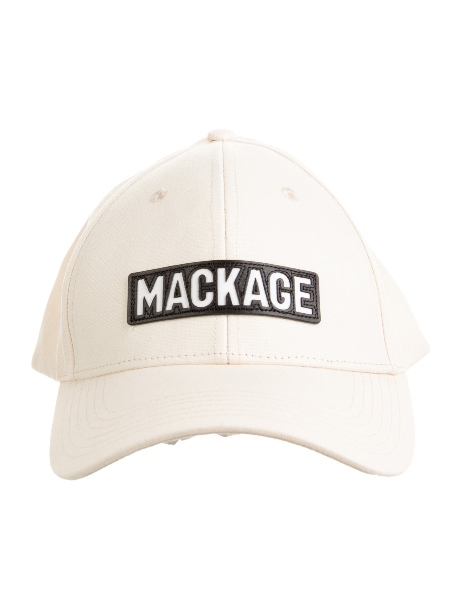 Mackage Leather Trim Logo Baseball Cap