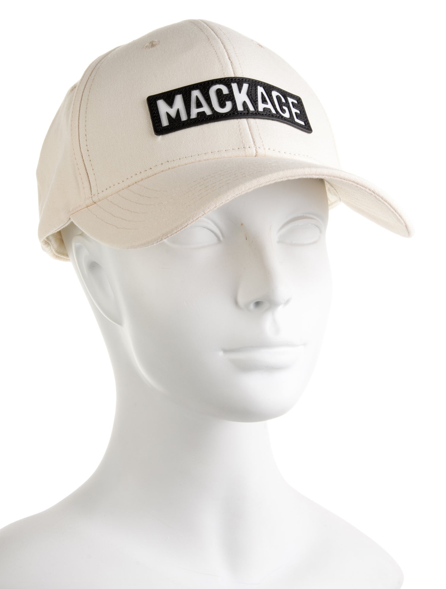 Mackage Leather Trim Logo Baseball Cap