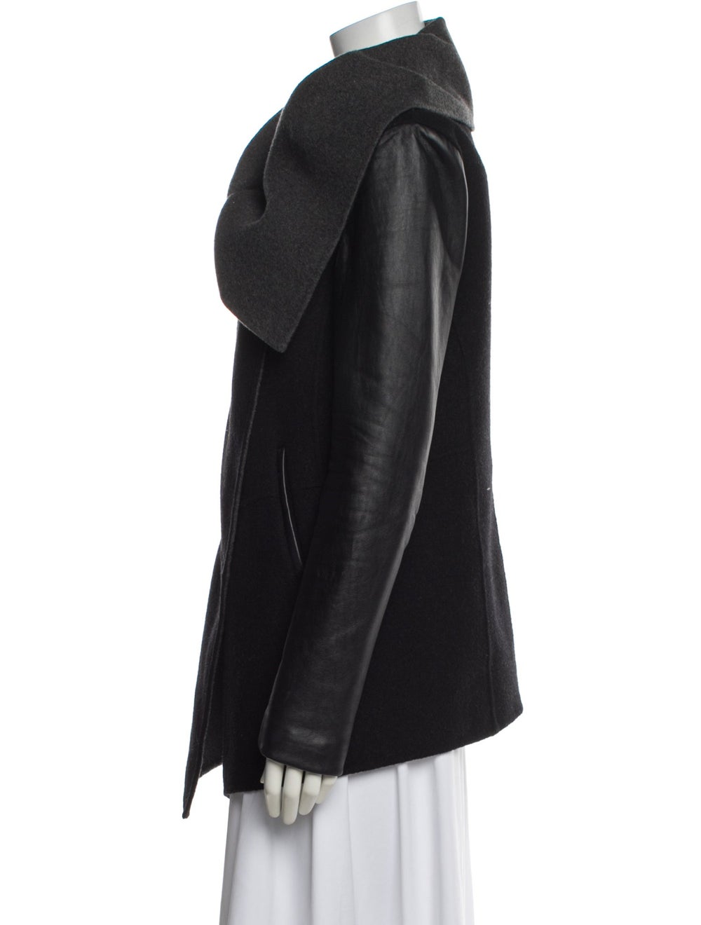 Mackage Wool Colorblock Pattern Biker Jacket - image 2