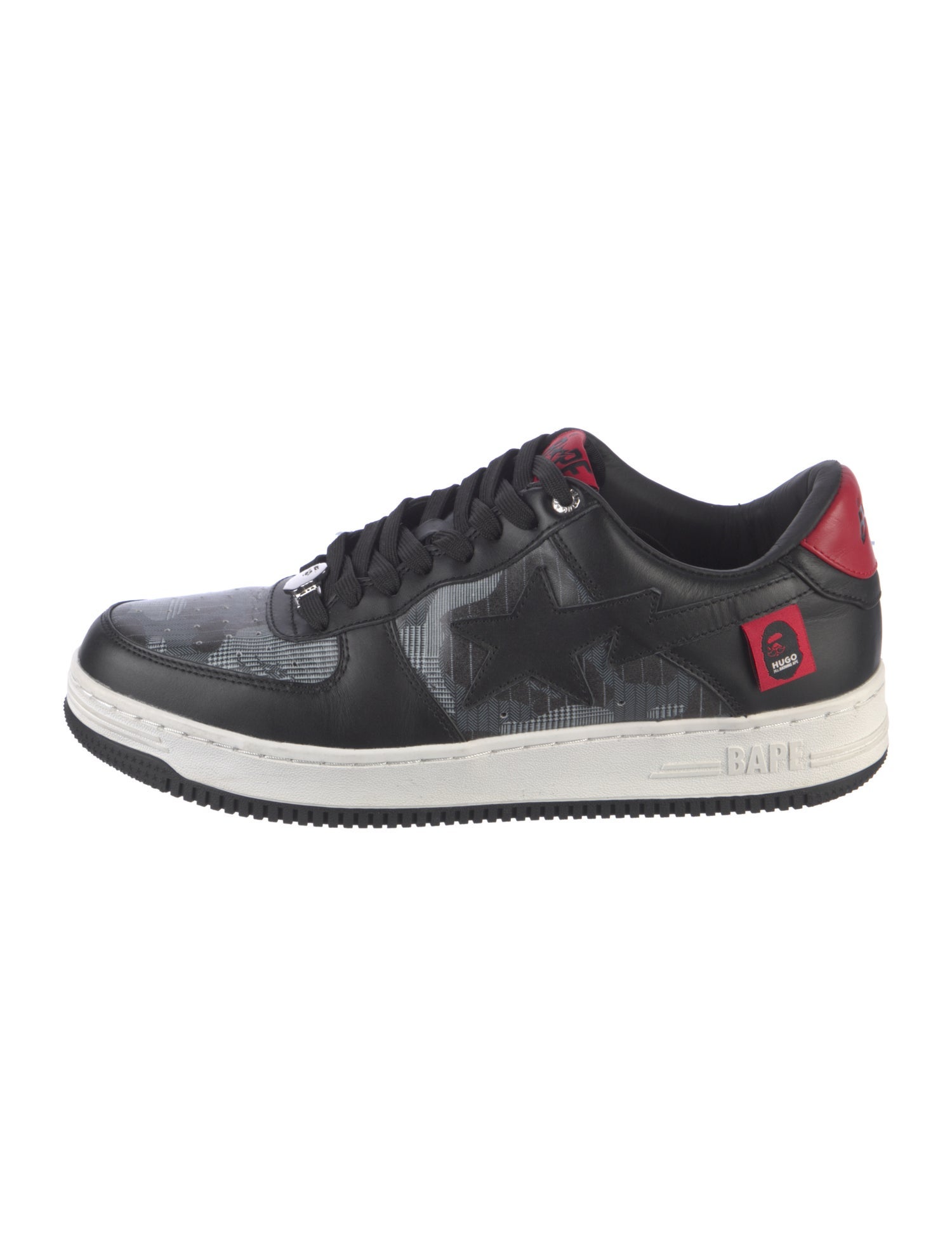 HUGO X Mr. Bathing Ape Leather Printed Sneakers