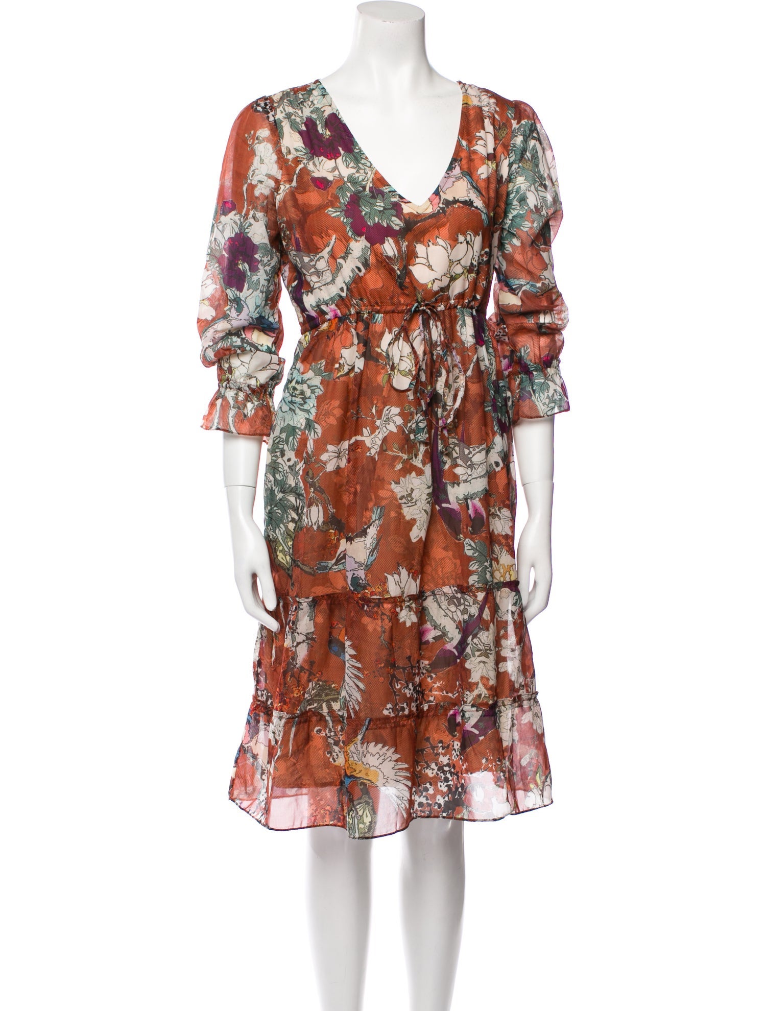 Hemant and Nandita Floral Print Knee-Length Dress