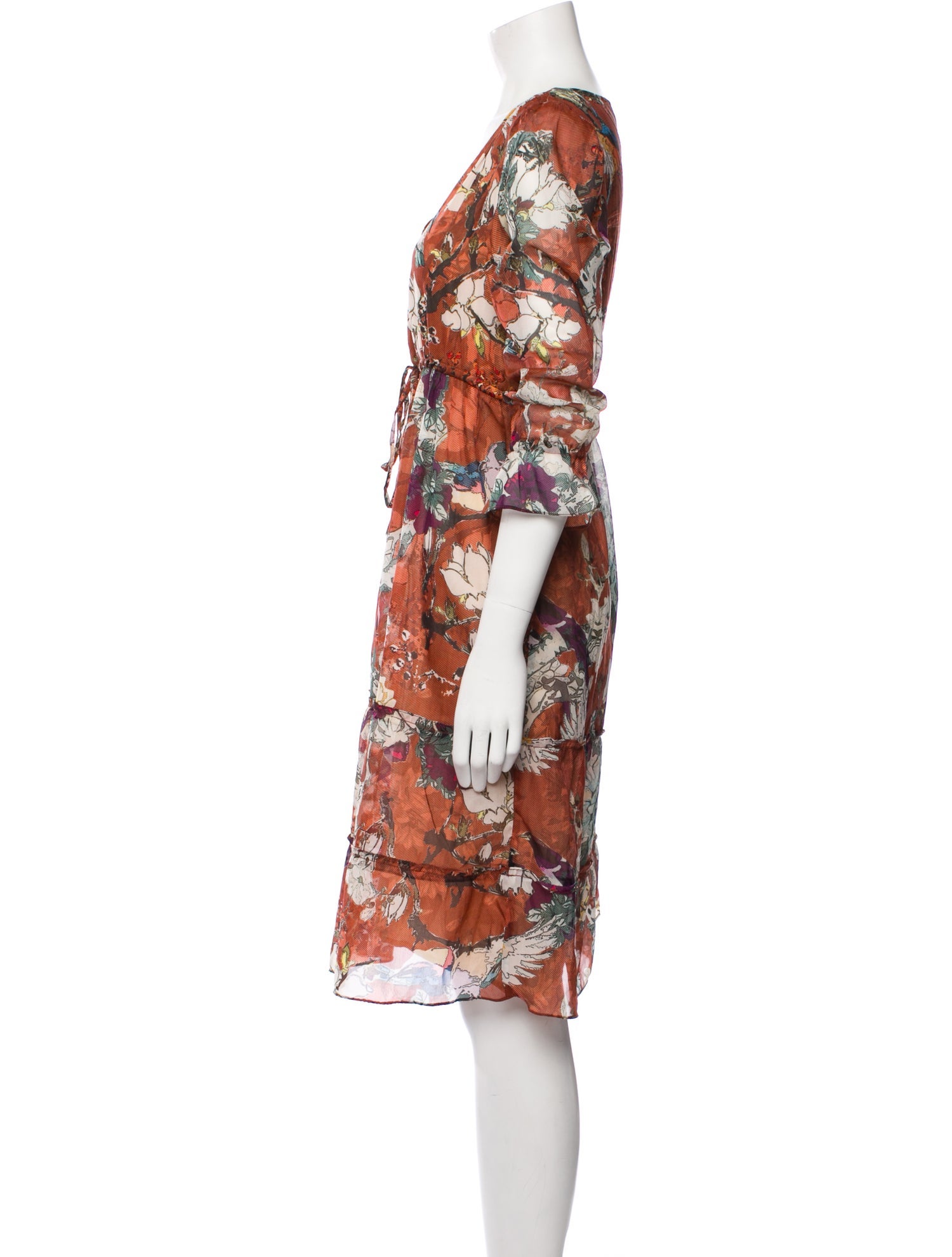 Hemant and Nandita Floral Print Knee-Length Dress
