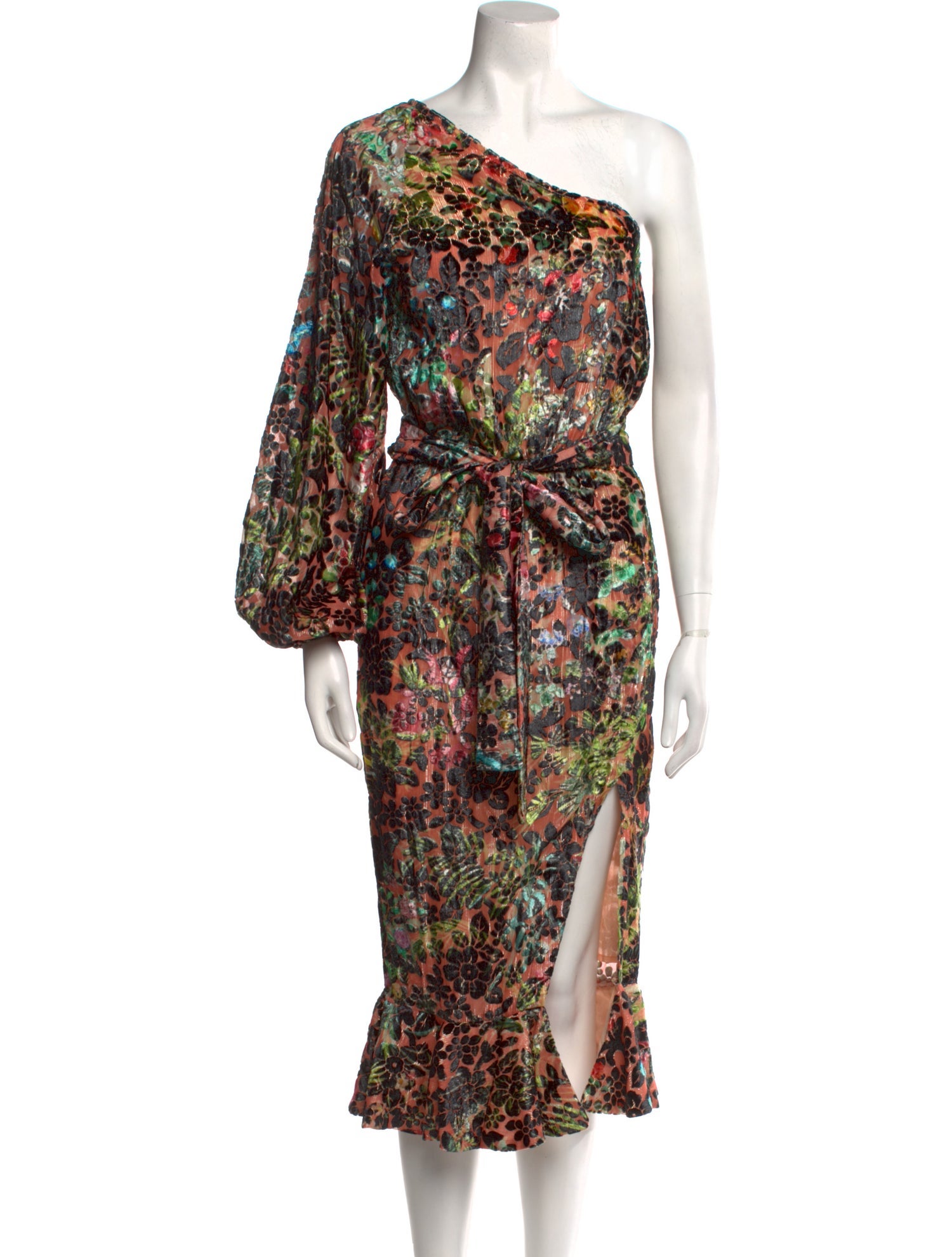 Hemant and Nandita Floral Print Midi Length Dress