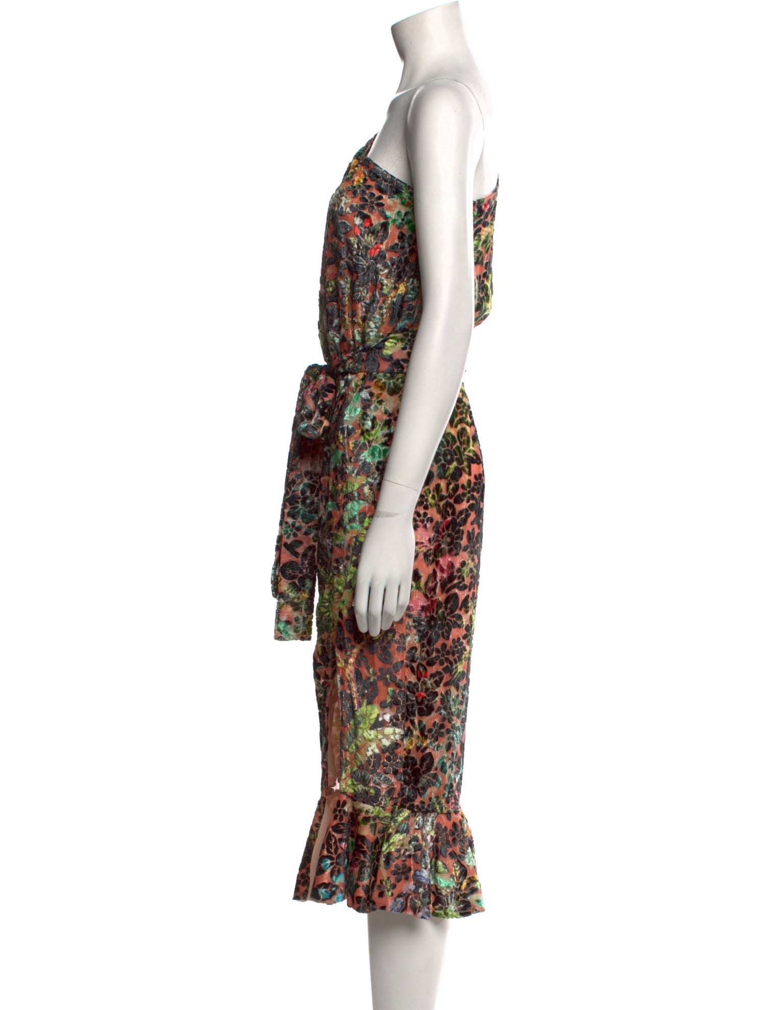 Hemant and Nandita Floral Print Midi Length Dress