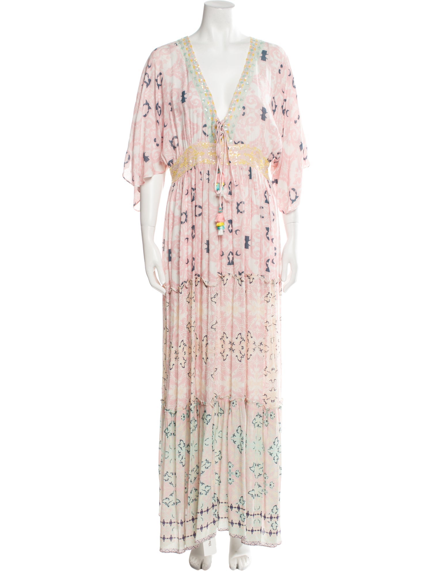 Hemant and Nandita Floral Print Long Dress
