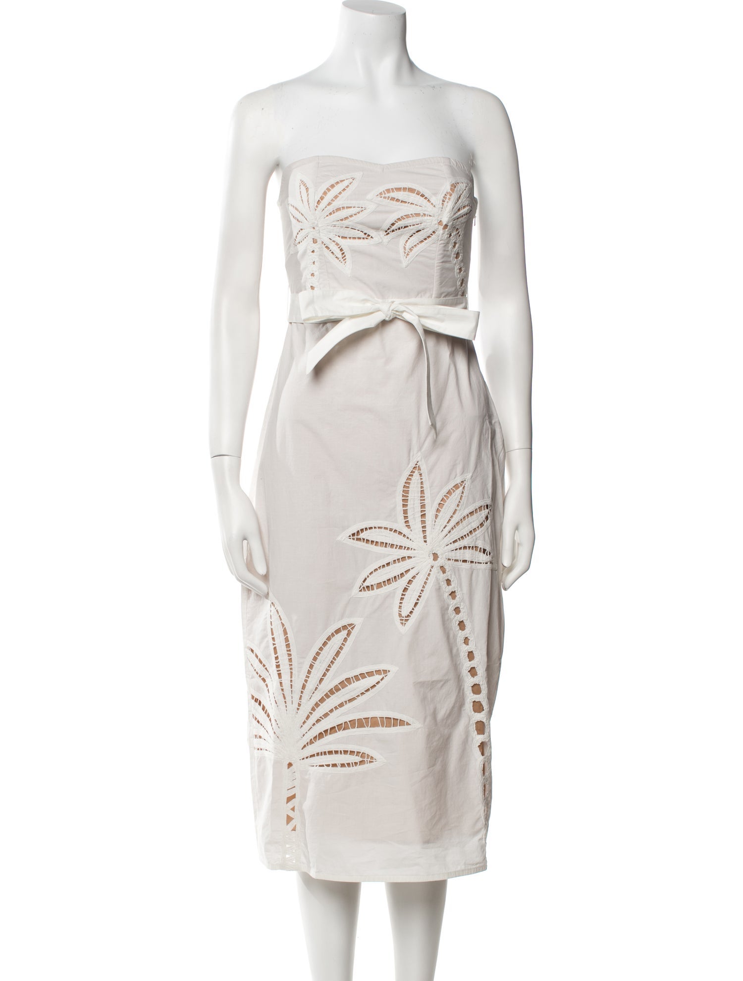 Hemant and Nandita Strapless Knee-Length Dress