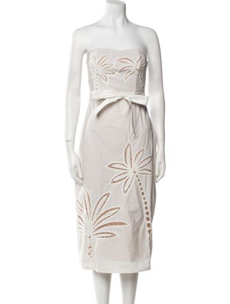 Hemant and Nandita Strapless Knee-Length Dress