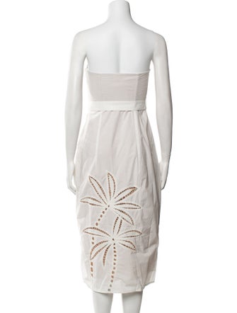 Hemant and Nandita Strapless Knee-Length Dress