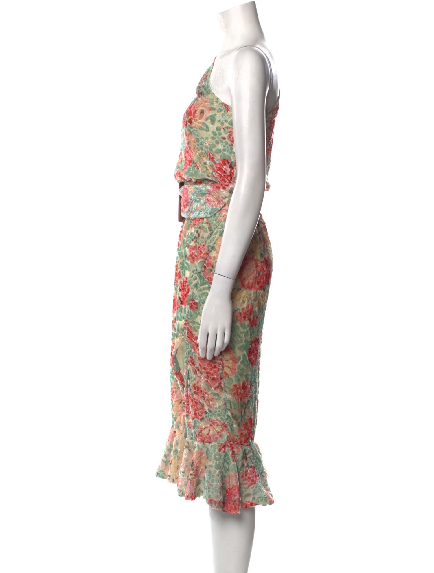 Hemant and Nandita Floral Print Midi Length Dress