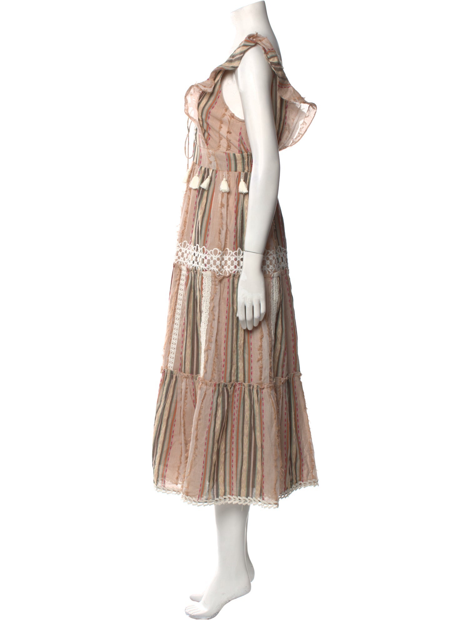 Hemant and Nandita Striped Midi Length Dress w/ Tags