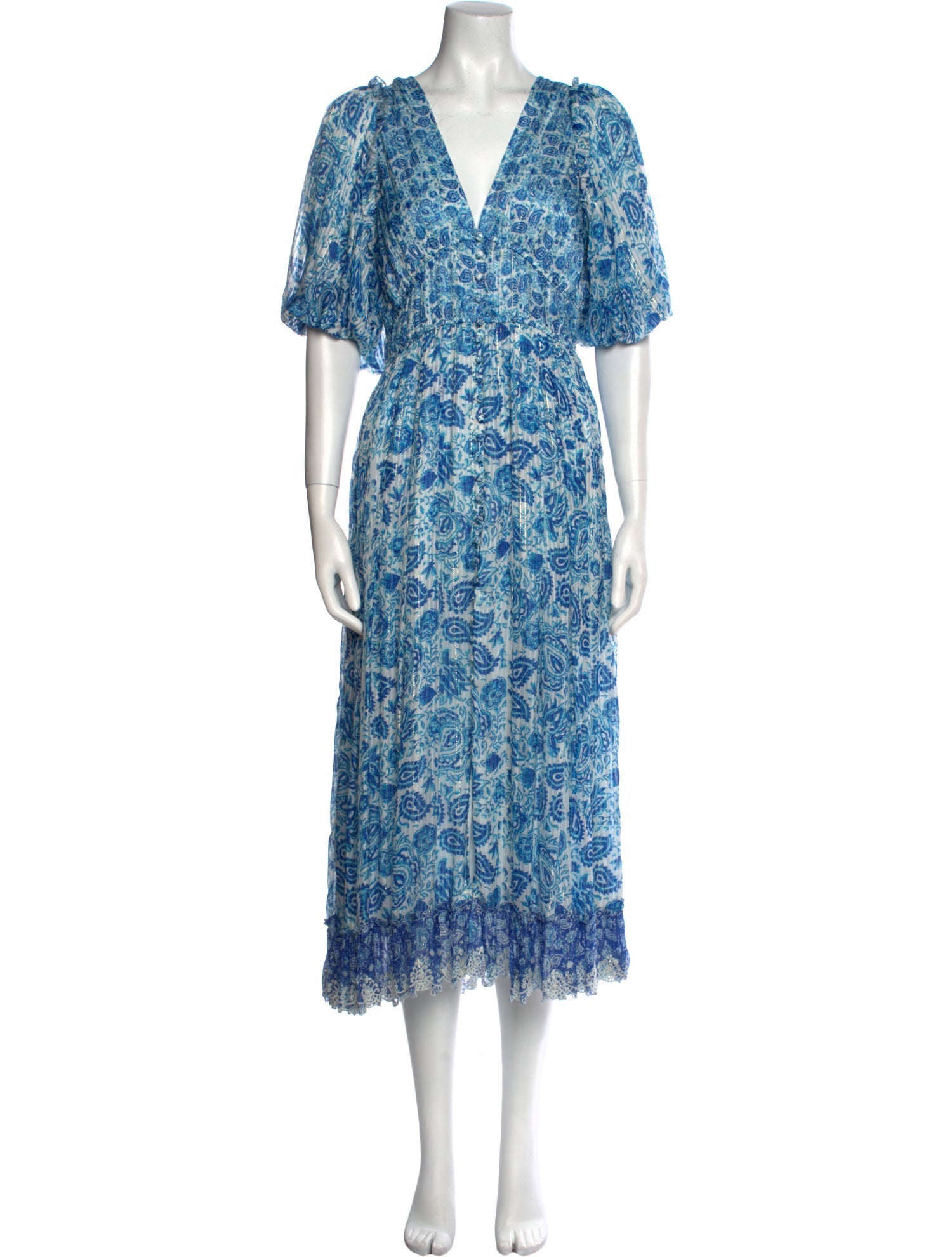 Hemant and Nandita Floral Print Long Dress