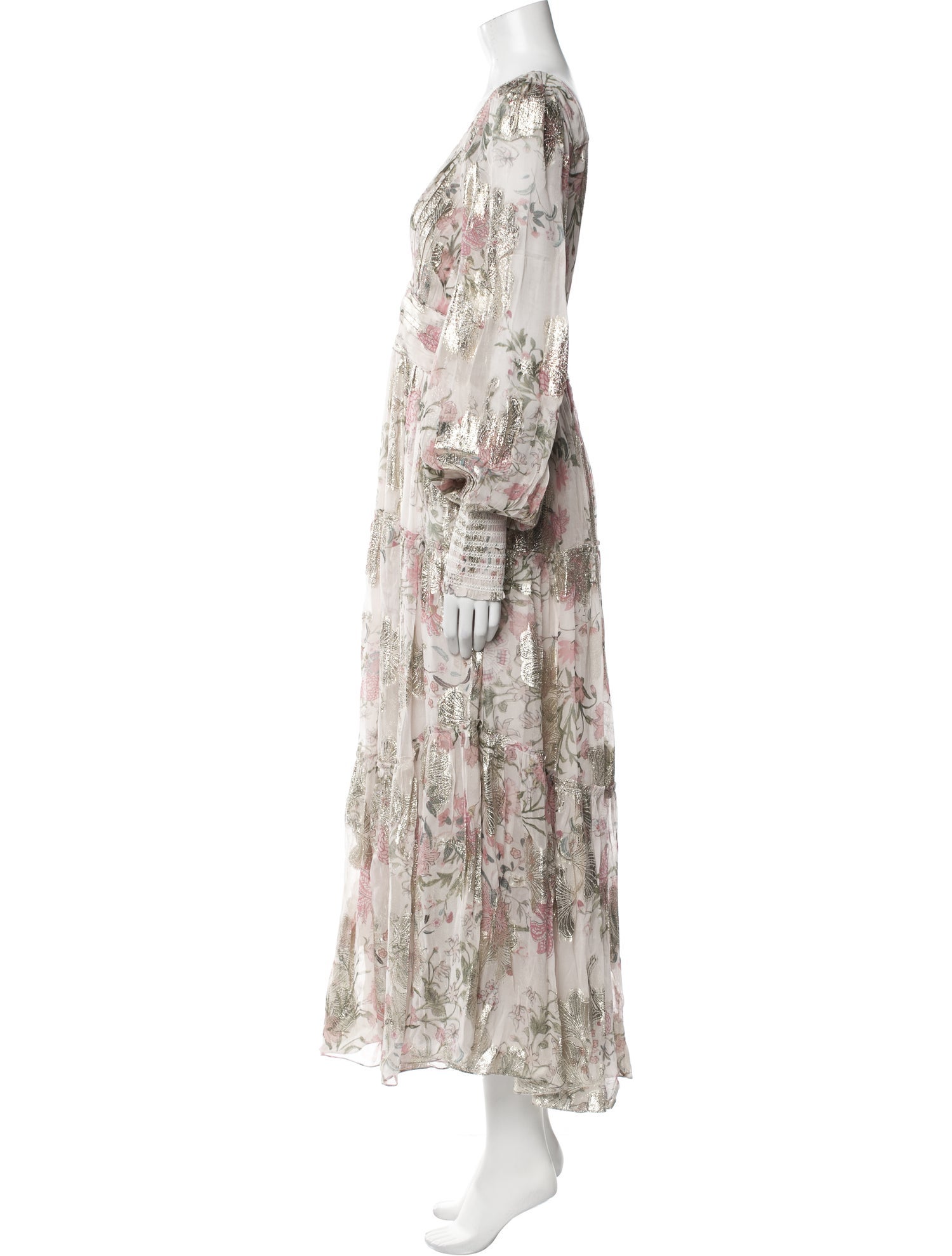 Hemant and Nandita Floral Print Long Dress w/ Tags
