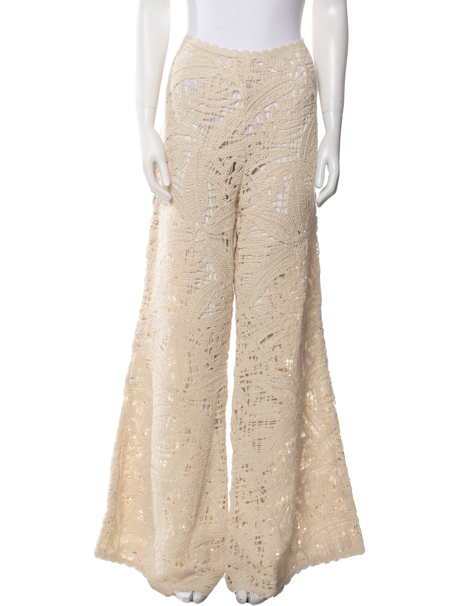 Hemant and Nandita Lace Pattern Wide Leg Pants w/ Tags