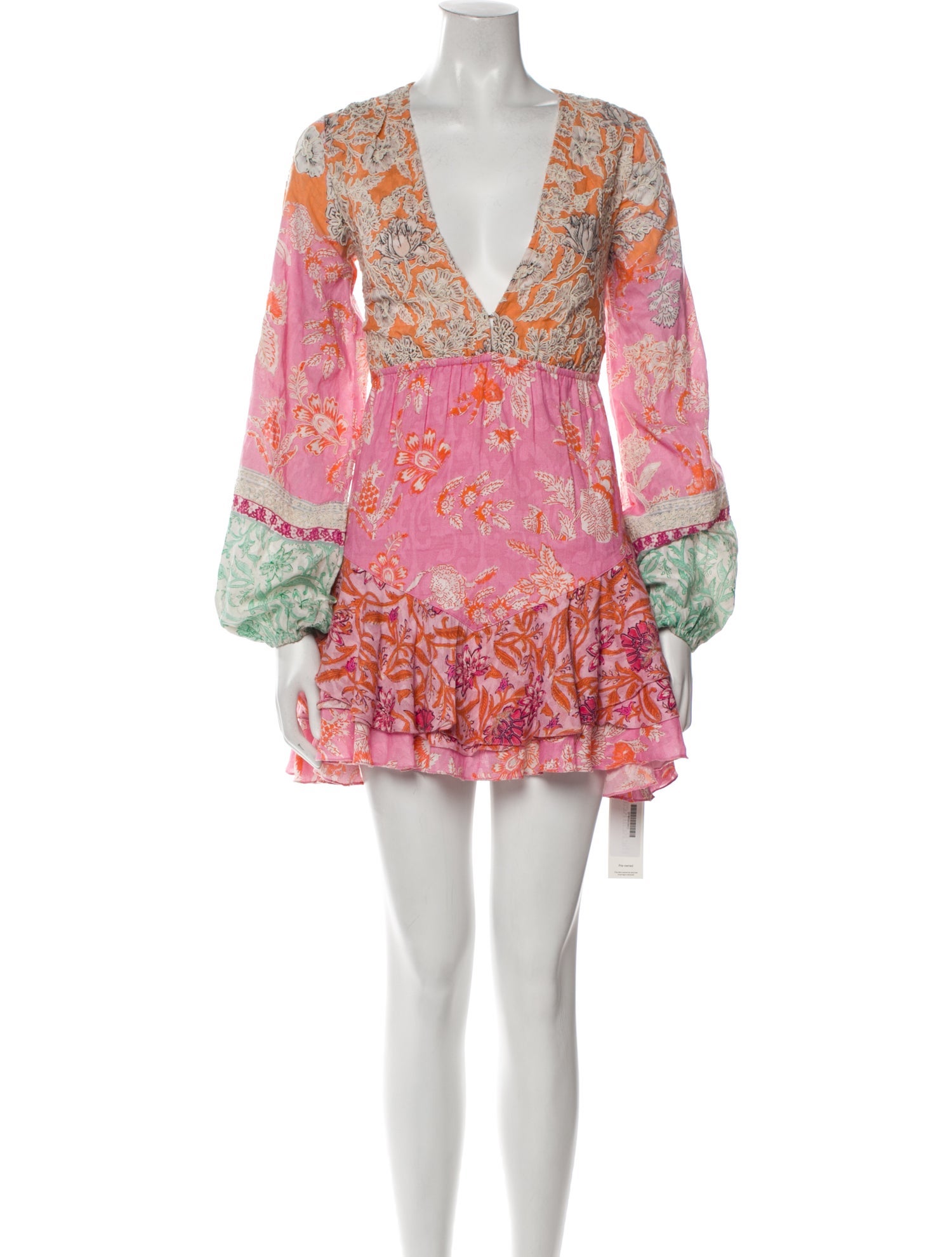 Hemant and Nandita Floral Print Mini Dress w/ Tags