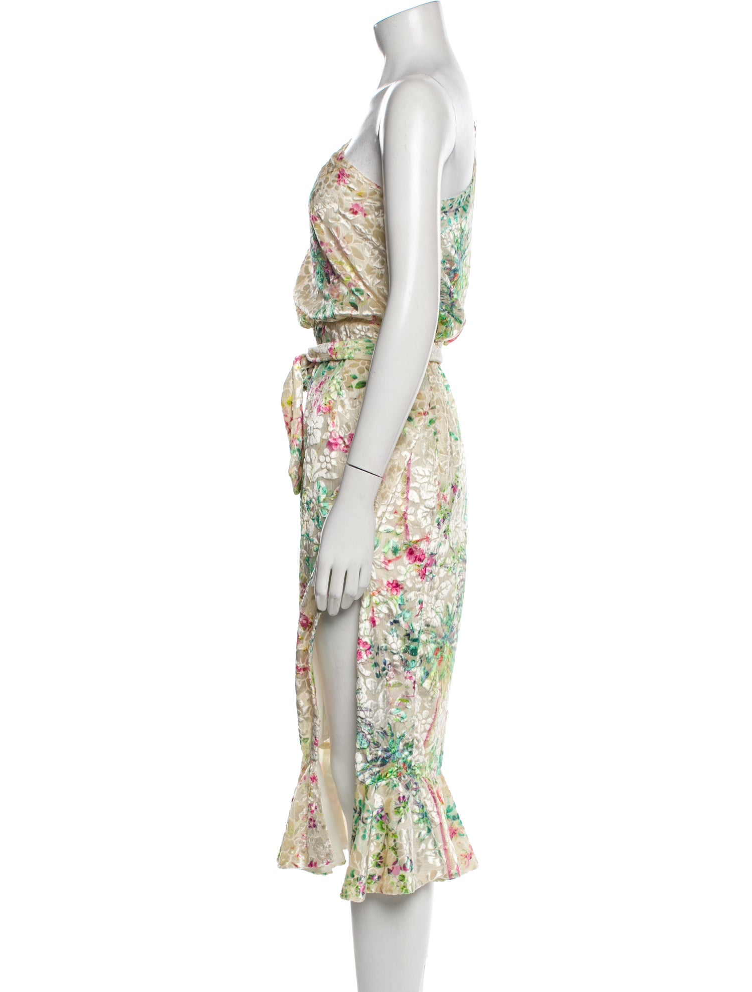 Hemant and Nandita Floral Print Midi Length Dress