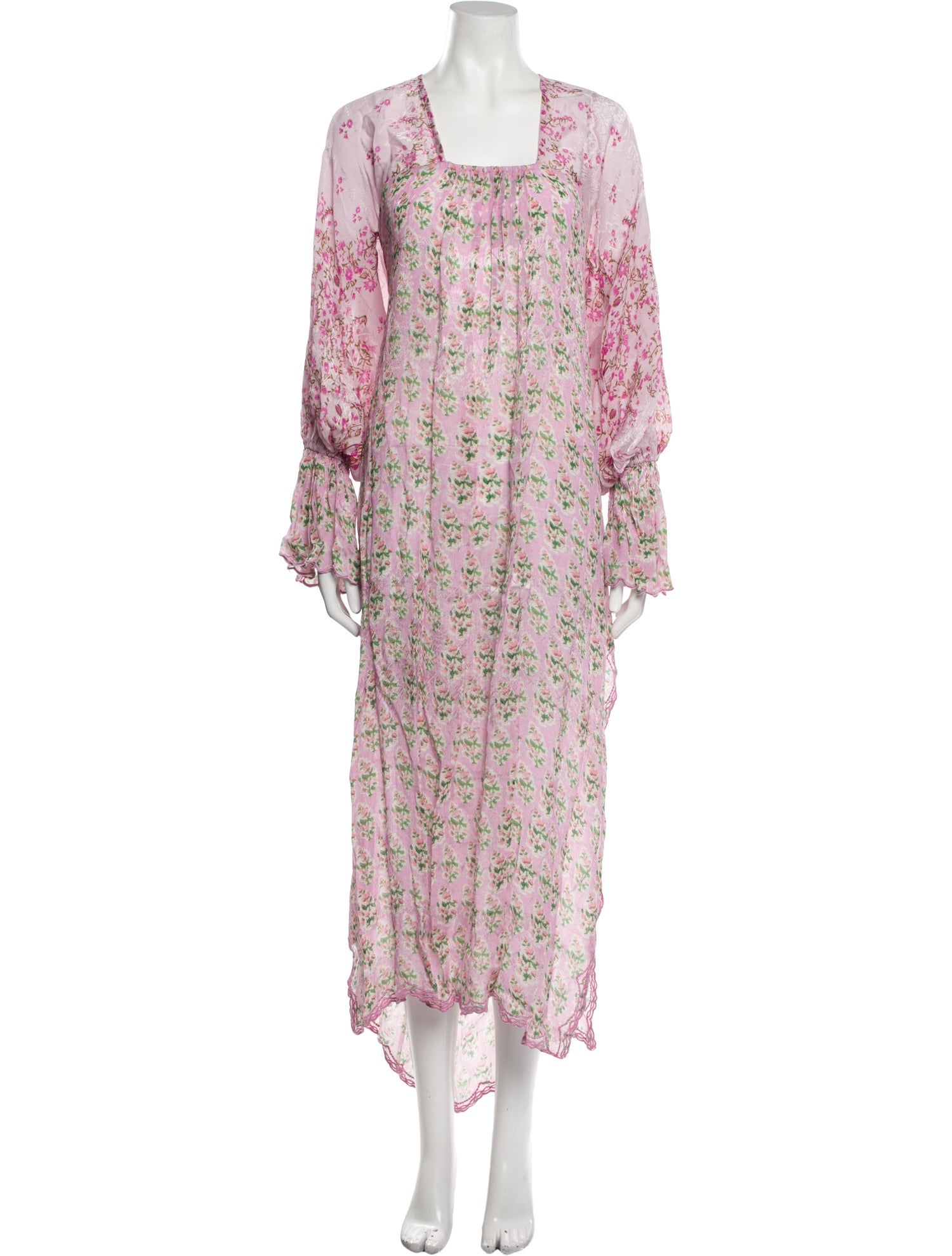 Hemant and Nandita Floral Print Midi Length Dress