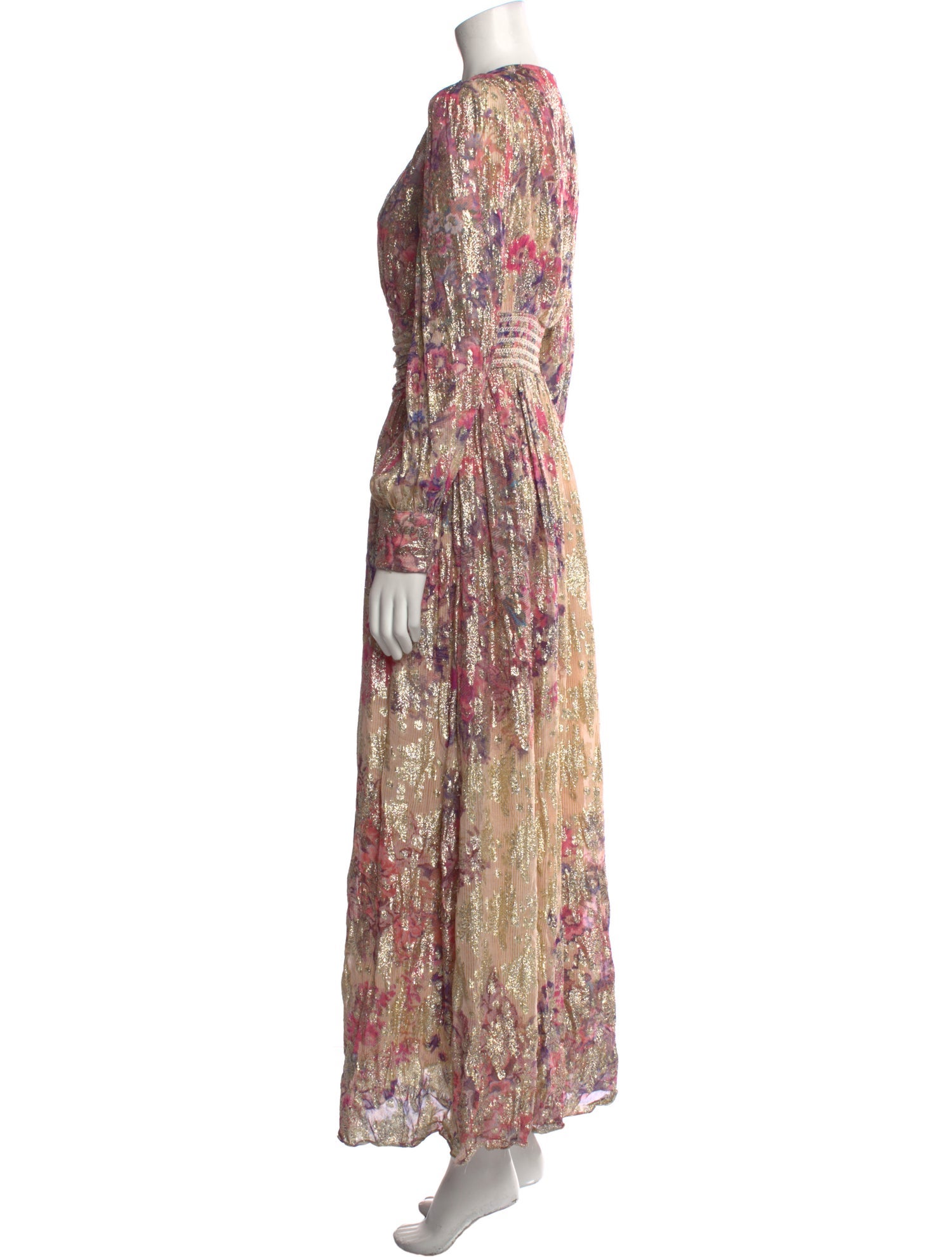 Hemant and Nandita Floral Print Long Dress