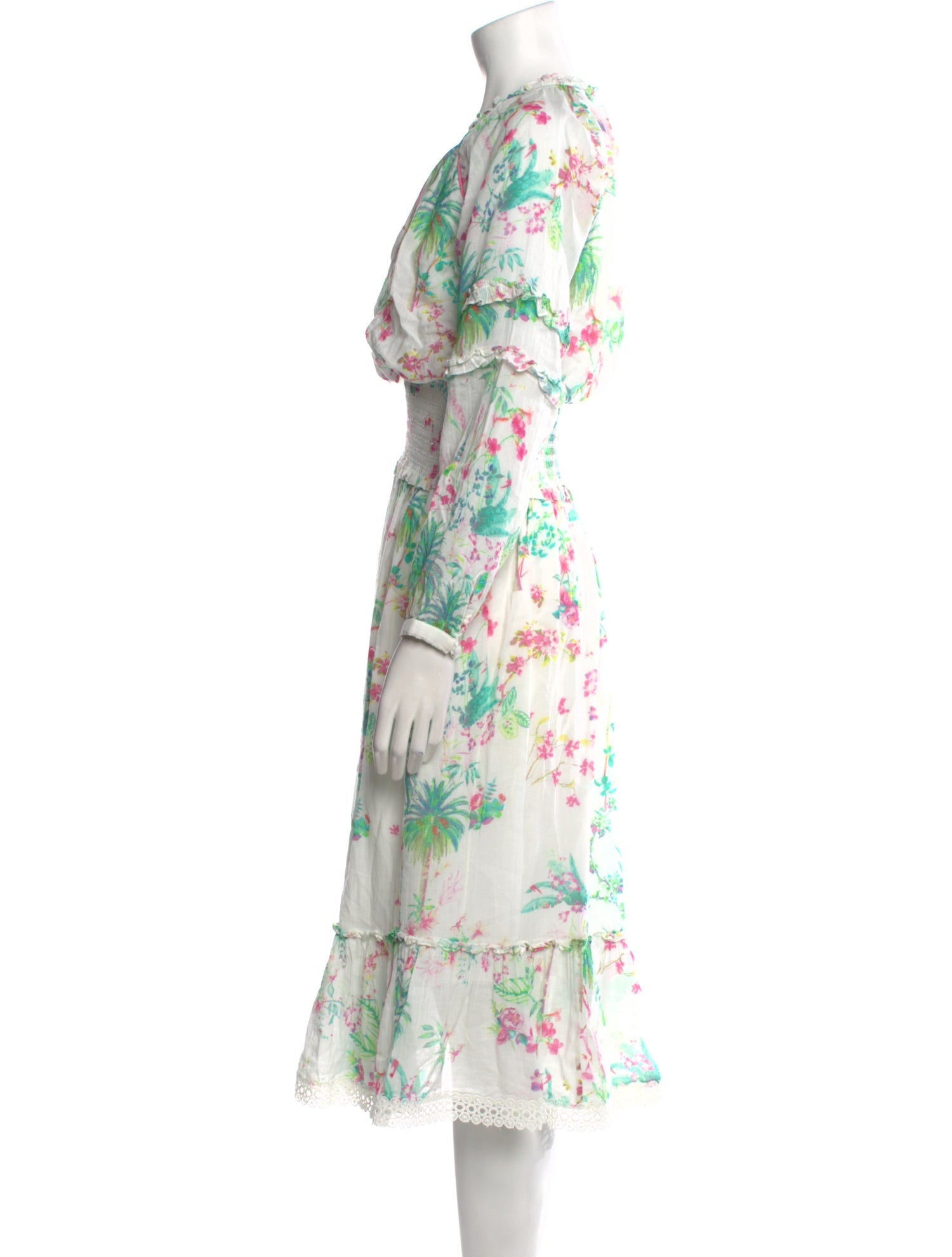 Hemant and Nandita Floral Print Midi Length Dress