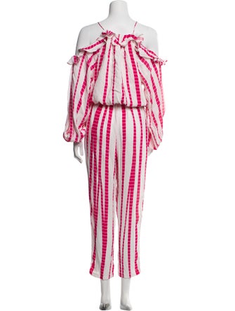 Hemant and Nandita Striped Cowl Neck Jumpsuit
