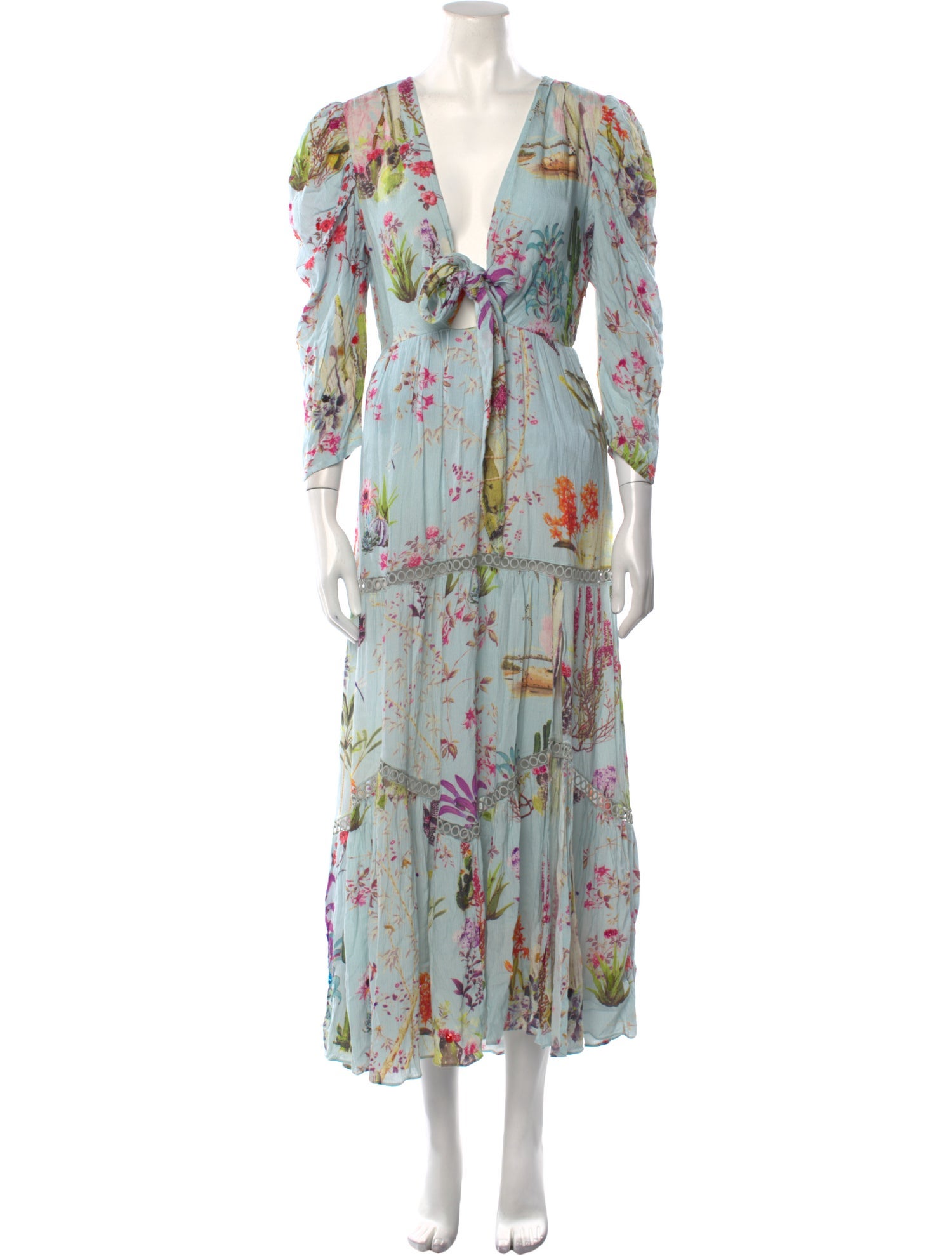 Hemant and Nandita Floral Print Long Dress