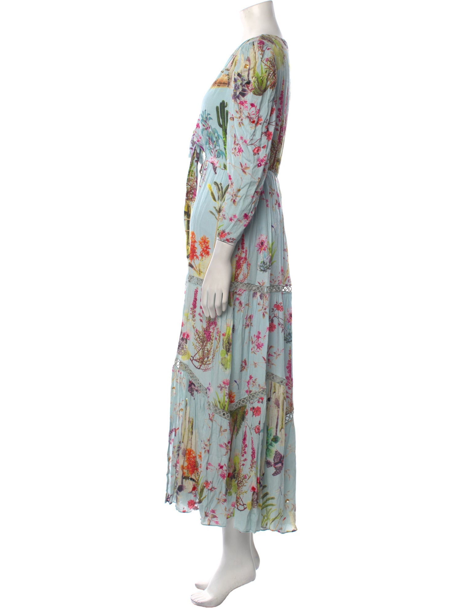 Hemant and Nandita Floral Print Long Dress