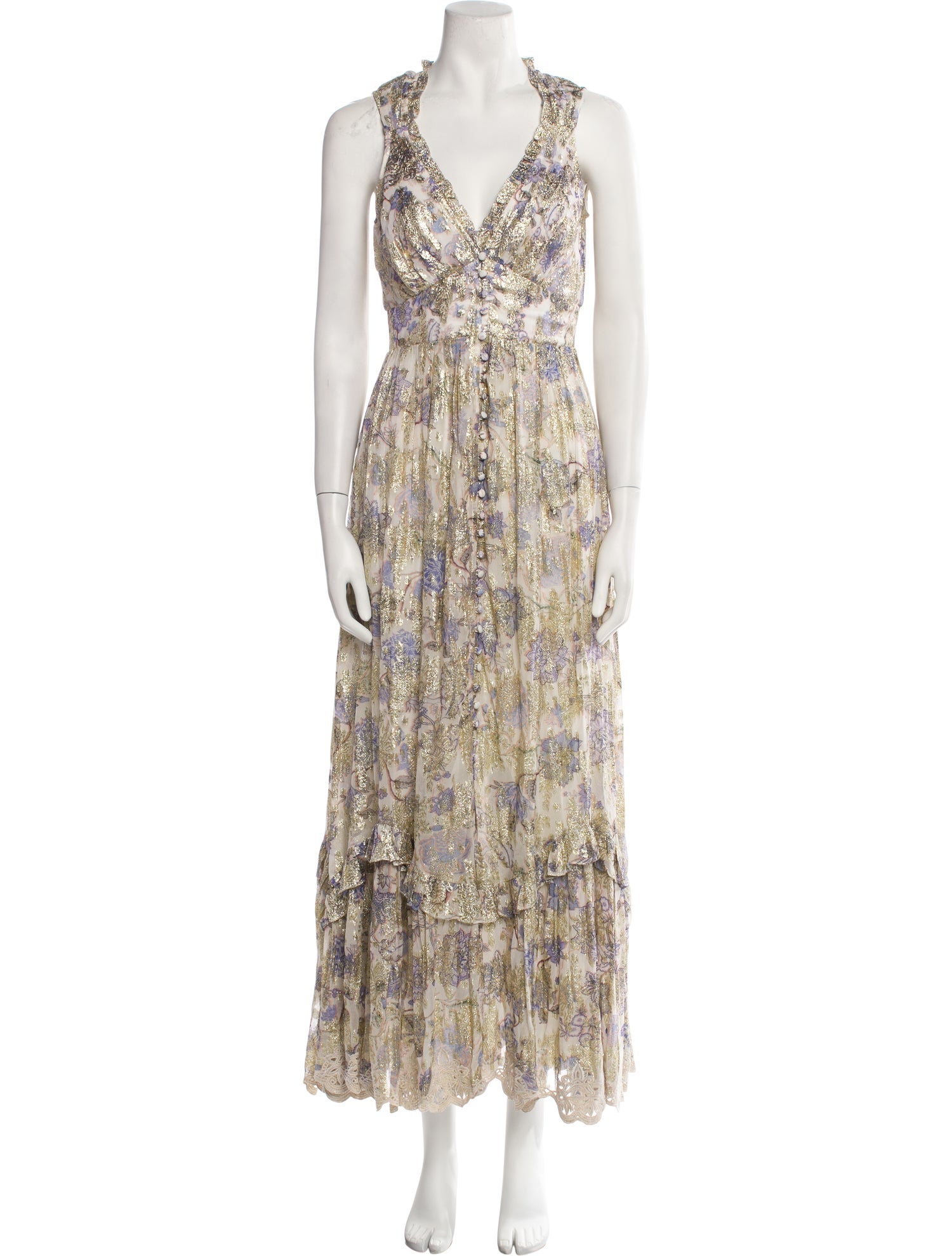 Hemant and Nandita Floral Print Long Dress