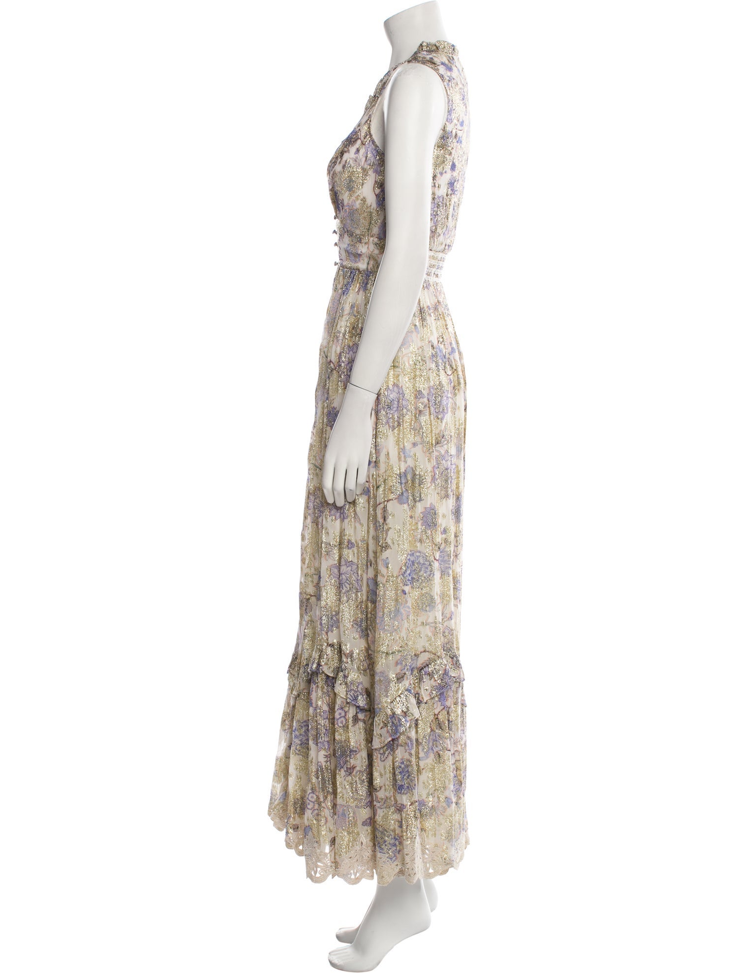 Hemant and Nandita Floral Print Long Dress