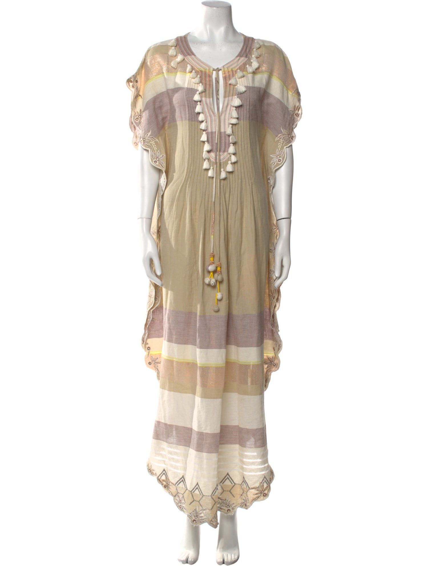 Hemant and Nandita Scoop Neck Long Dress