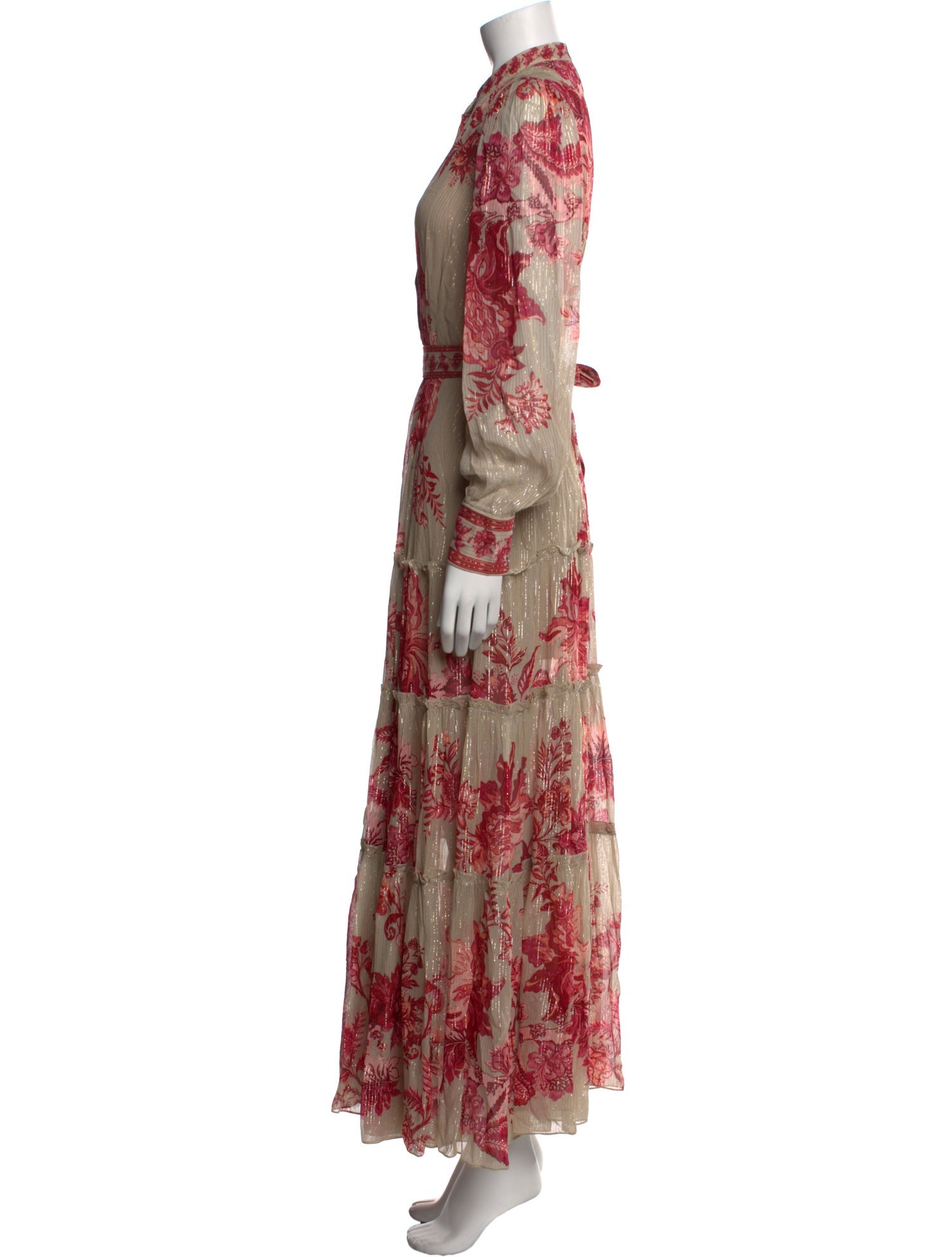 Hemant and Nandita Floral Print Long Dress