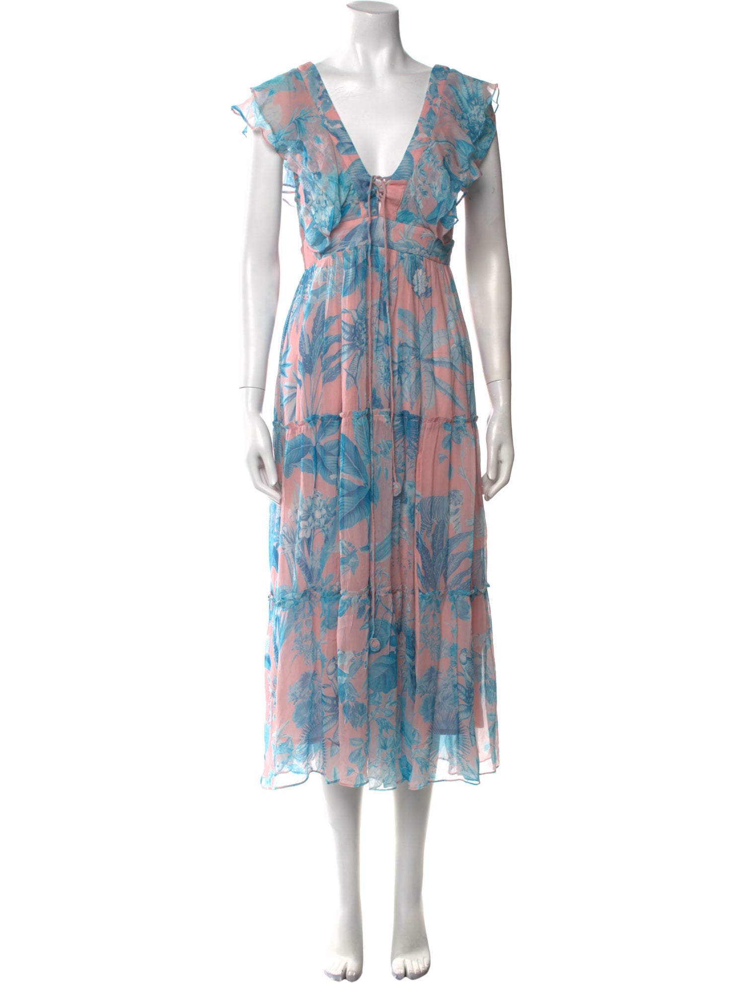 Hemant and Nandita Floral Print Midi Length Dress
