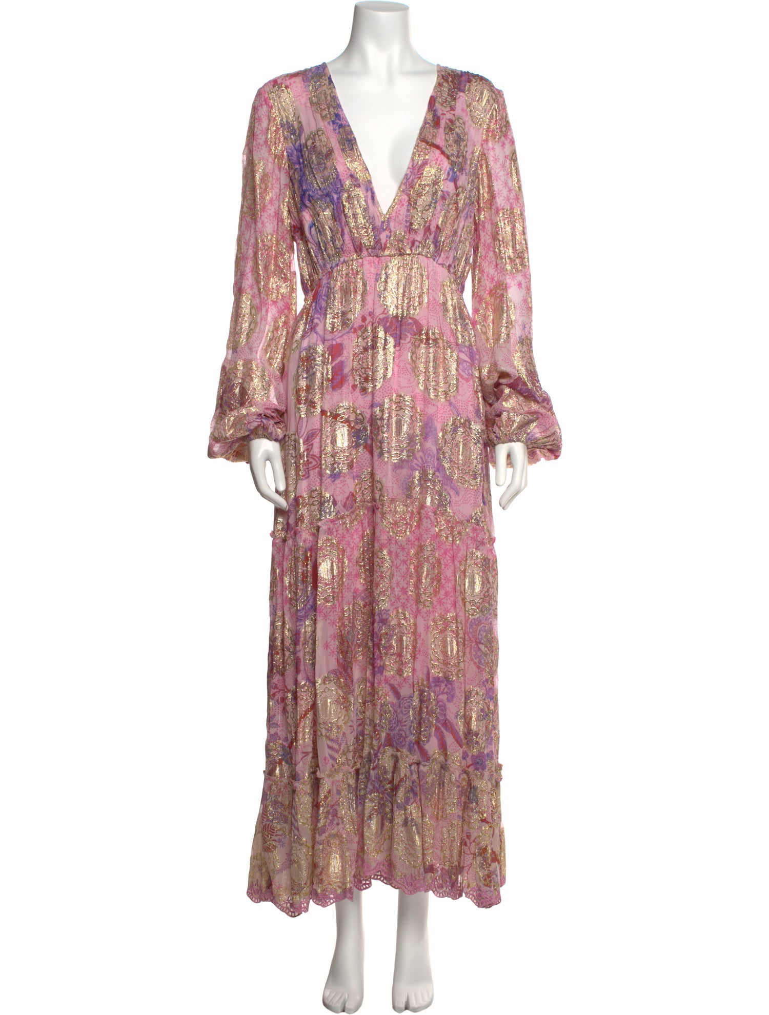 Hemant and Nandita Paisley Print Long Dress