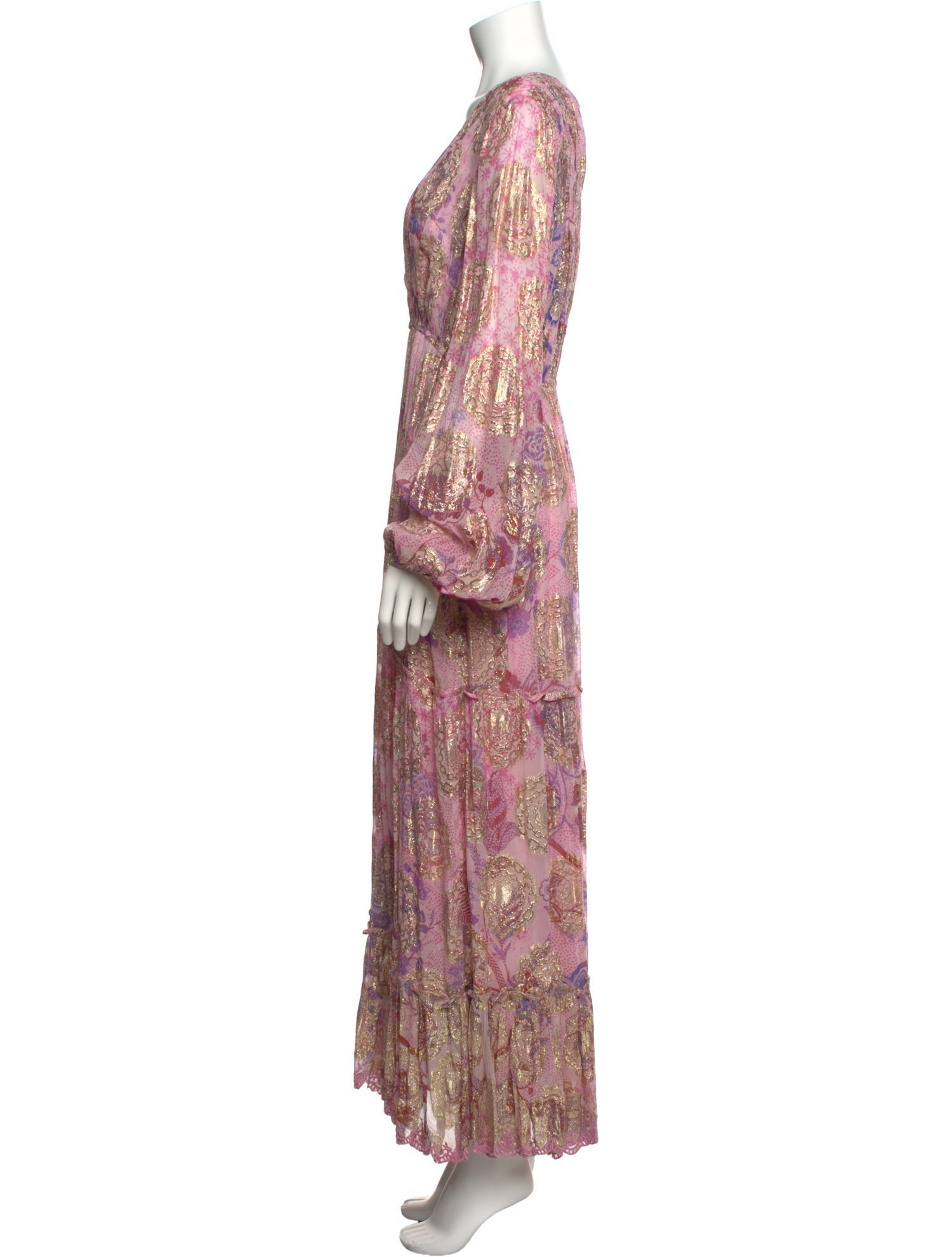 Hemant and Nandita Paisley Print Long Dress