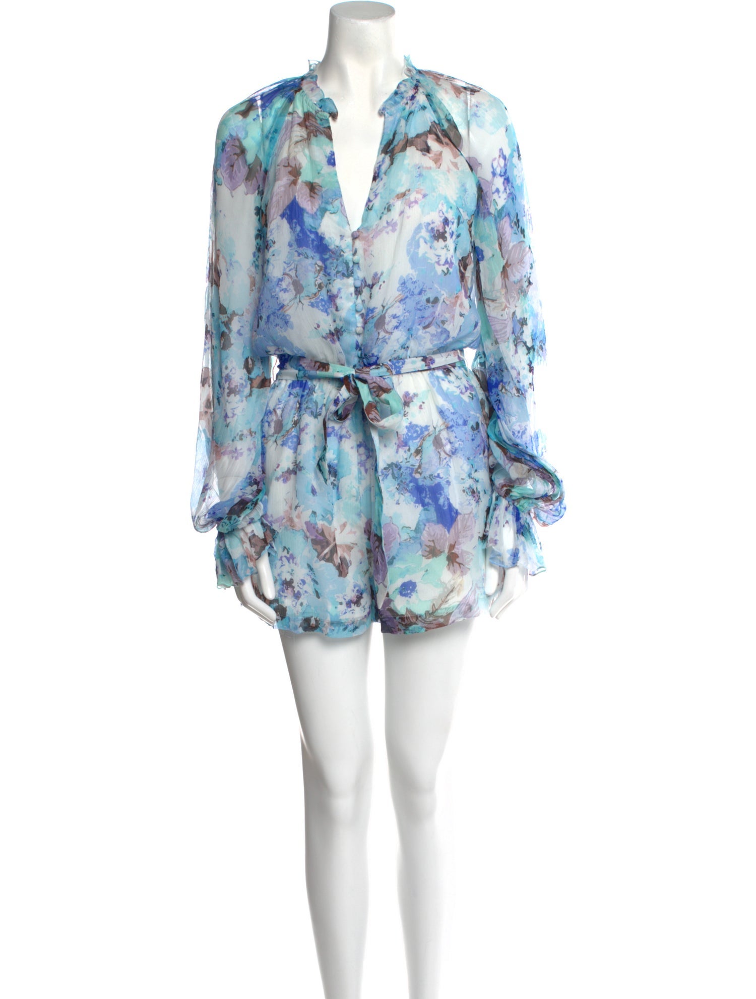 Hemant and Nandita Floral Print V-Neck Romper