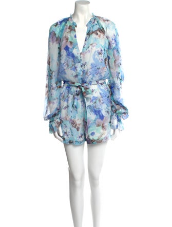 Hemant and Nandita Floral Print V-Neck Romper