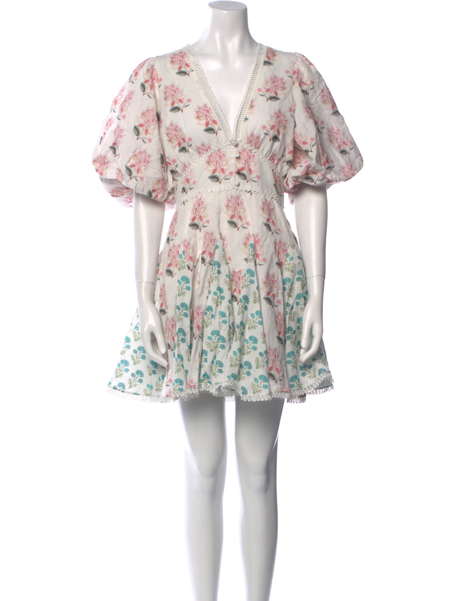 Hemant and Nandita Floral Print Mini Dress