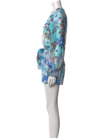 Hemant and Nandita Printed Plunge Neckline Romper